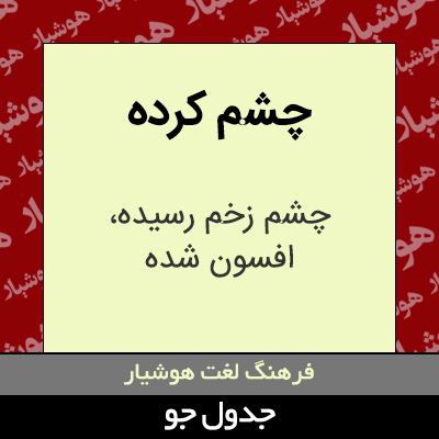 تصویری از چشم کرده