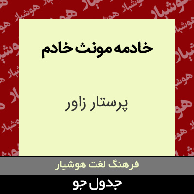 تصویری از خادمه مونث خادم