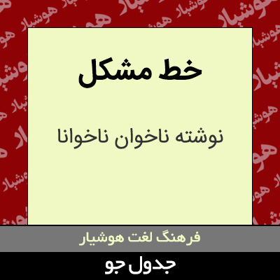 تصویری از خط مشکل