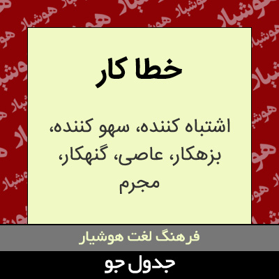 تصویری از خطا کار