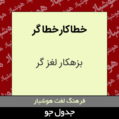 تصویری از خطاکار خطا گر