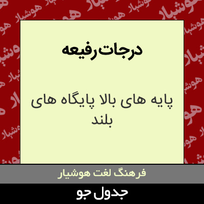 تصویری از درجات رفیعه