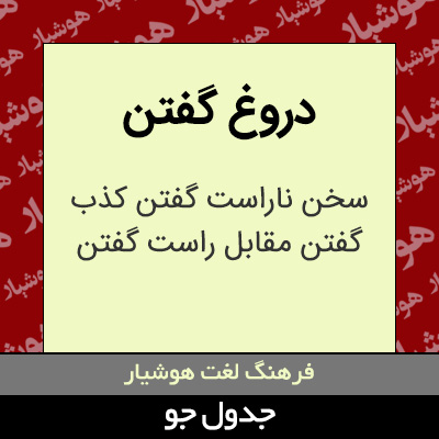 تصویری از دروغ گفتن