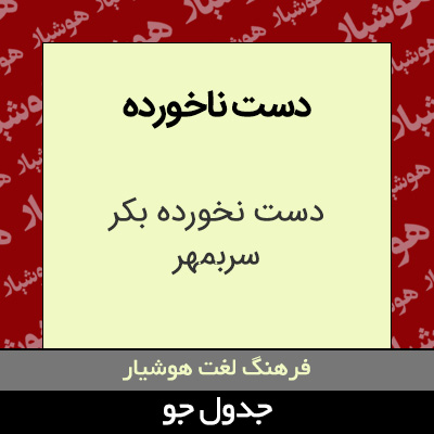 تصویری از دست ناخورده