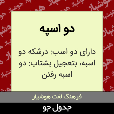 تصویری از دو اسپه