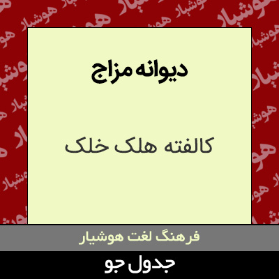 تصویری از دیوانه مزاج