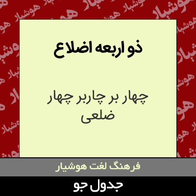 تصویری از ذو اربعه اضلاع