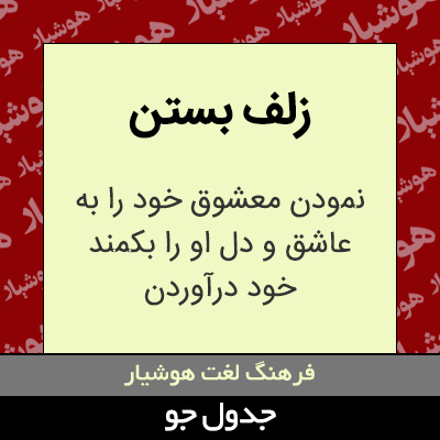 تصویری از زلف بستن