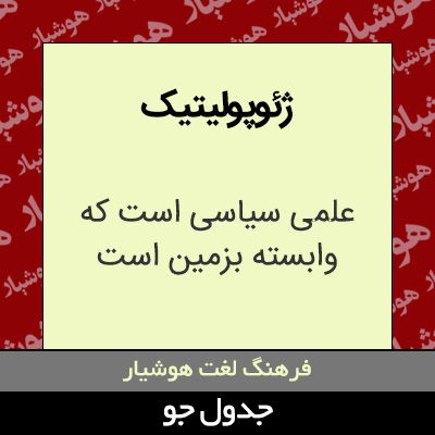 تصویری از ژئوپولیتیک