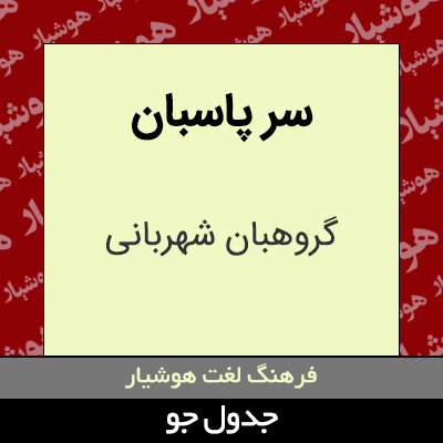 تصویری از سر پاسبان