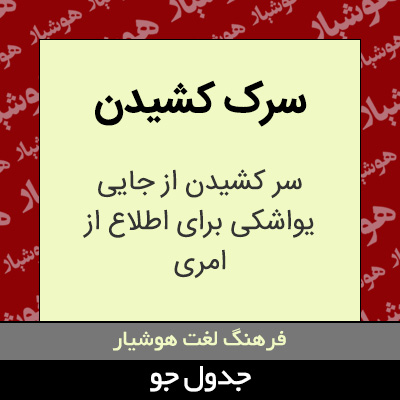 تصویری از سرک کشیدن