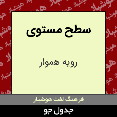 تصویری از سطح مستوی