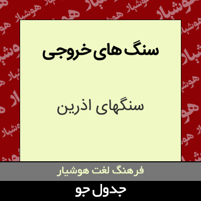 تصویری از سنگ های خروجی