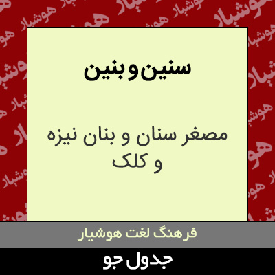 تصویری از سنین و بنین