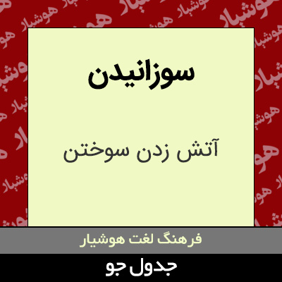 تصویری از سوزانیدن