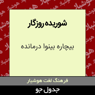 تصویری از شوریده روزگار