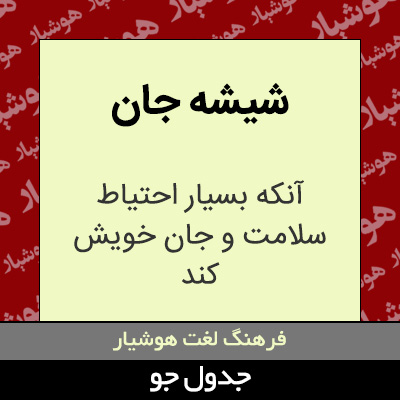 تصویری از شیشه جان