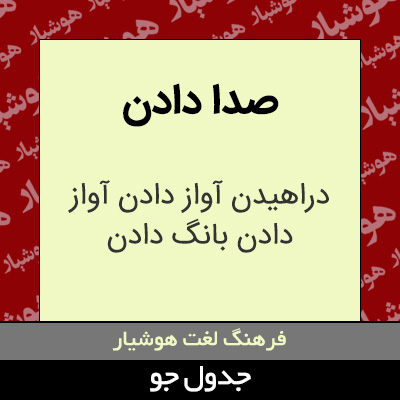 تصویری از صدا دادن