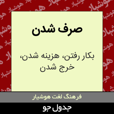 تصویری از صرف شدن