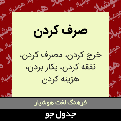 تصویری از صرف کردن