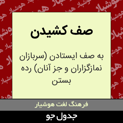 تصویری از صف کشیدن