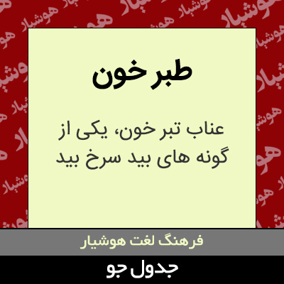 تصویری از طبر خون