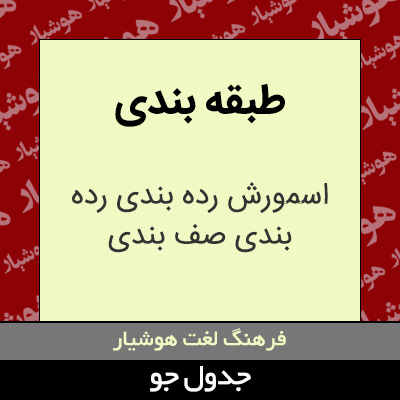 تصویری از طبقه بندی