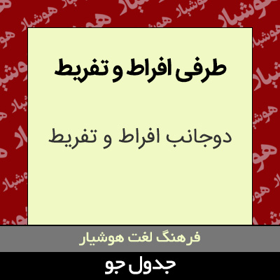 تصویری از طرفی افراط و تفریط