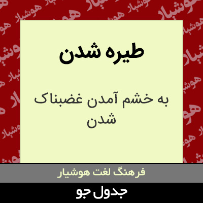 تصویری از طیره شدن