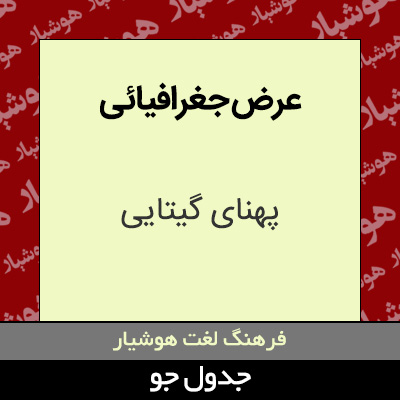 تصویری از عرض جغرافیائی