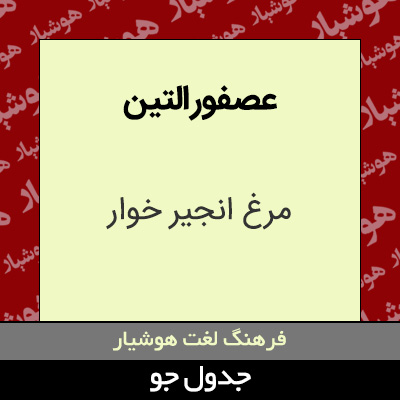 تصویری از عصفور التین