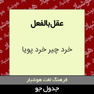 تصویری از عقل بالفعل