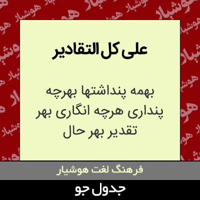 تصویری از علی کل التقادیر