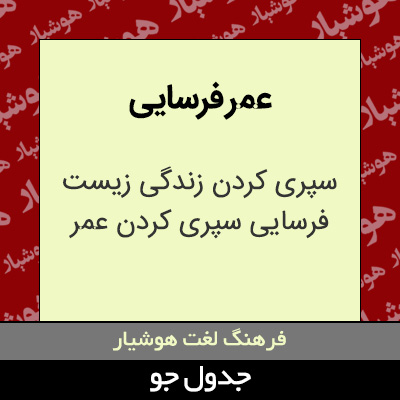 تصویری از عمر فرسایی