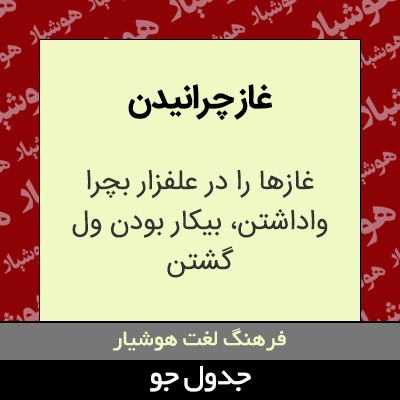 تصویری از غاز چرانیدن