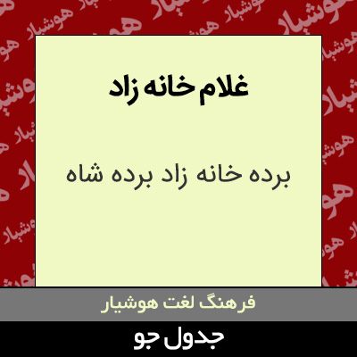 تصویری از غلام خانه زاد