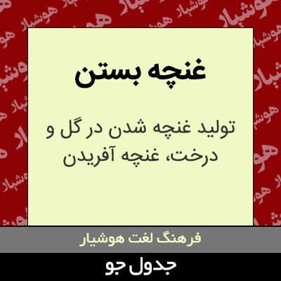 تصویری از غنچه بستن