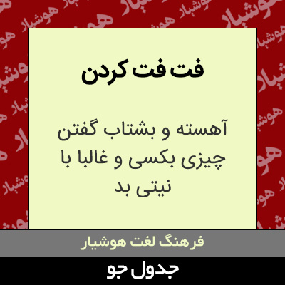 تصویری از فت فت کردن