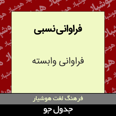 تصویری از فراوانی نسبی