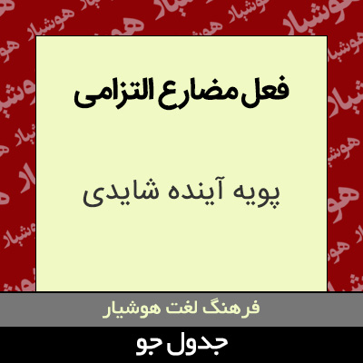 تصویری از فعل مضارع التزامی