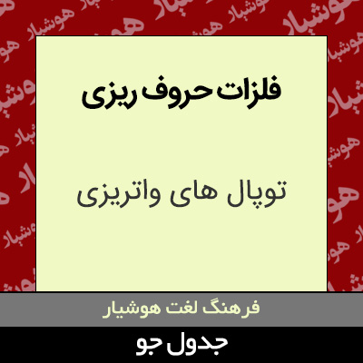 تصویری از فلزات حروف ریزی