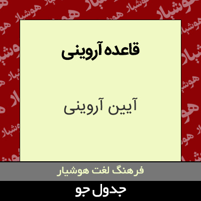 تصویری از قاعده آروینی