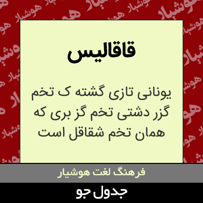 تصویری از قاقالیس