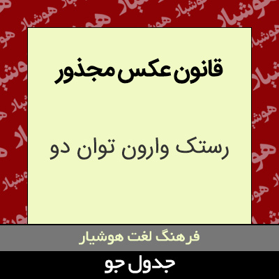 تصویری از قانون عکس مجذور