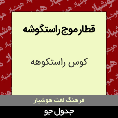 تصویری از قطار موج راستگوشه