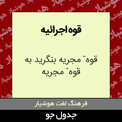 تصویری از قوه اجرائیه