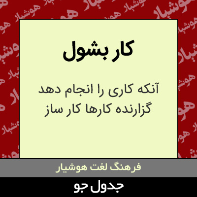 تصویری از کار بشول