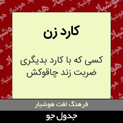 تصویری از کارد زن