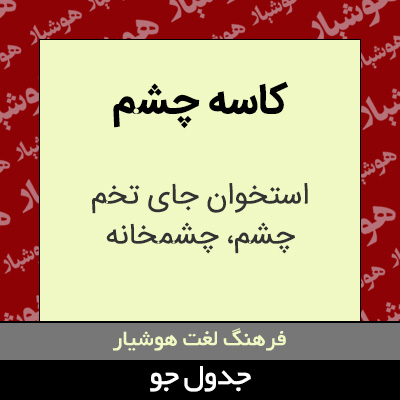 تصویری از کاسه چشم