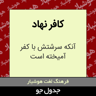تصویری از کافر نهاد